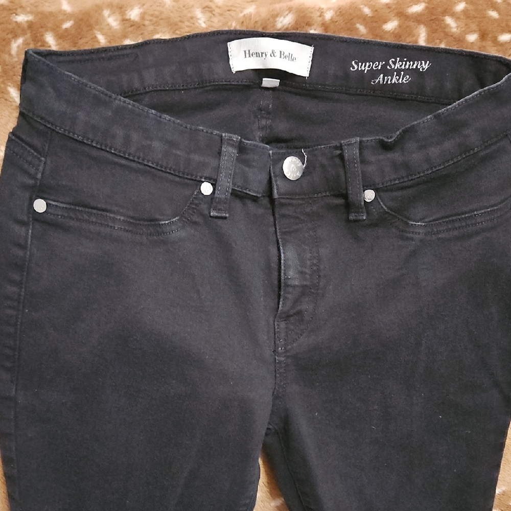 Henry & Belle Women's Black Super Skinny Ankle Jeans